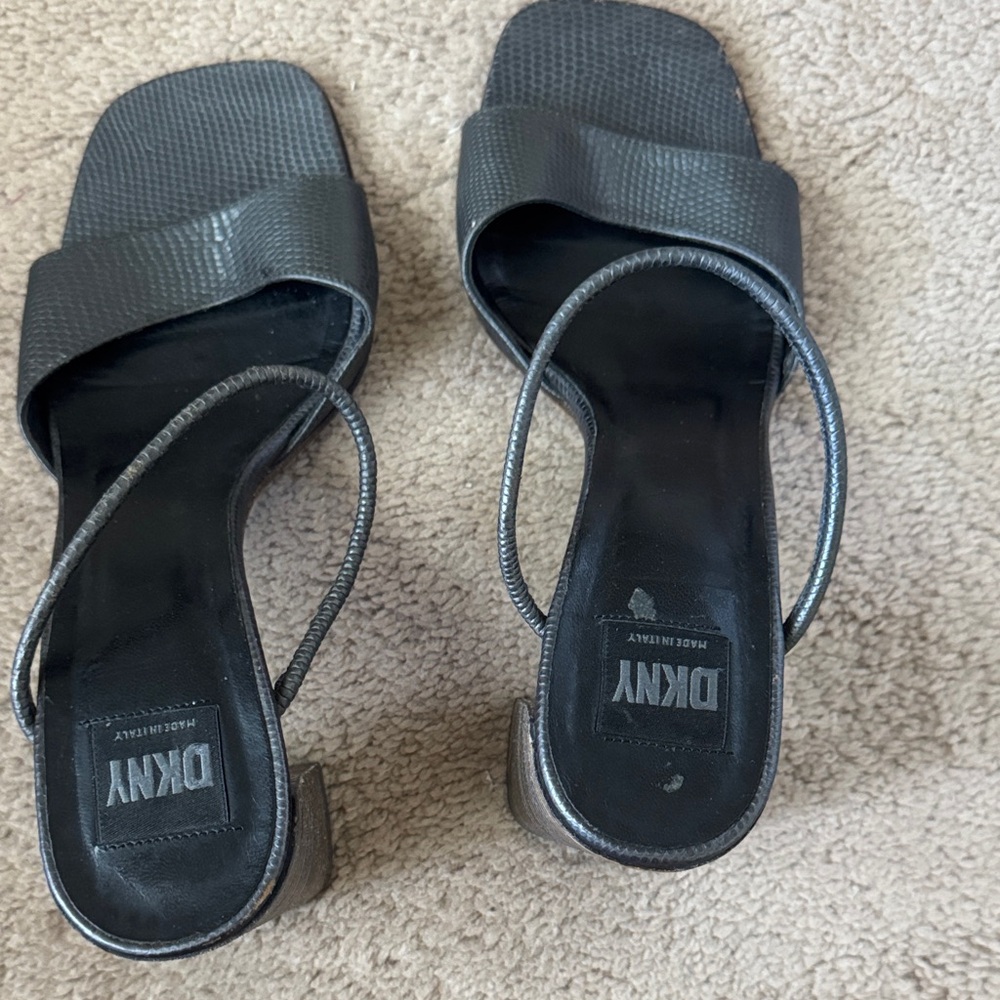 DKNY Black Strappy Sandals